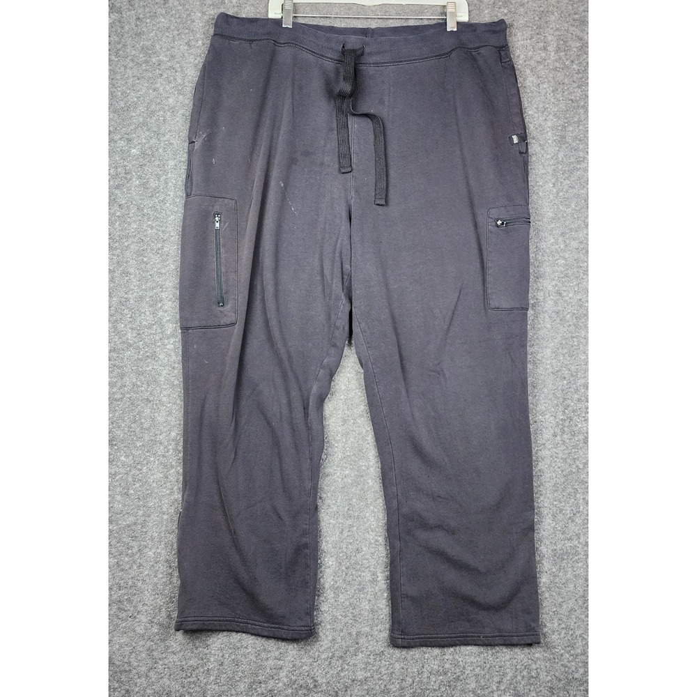 Everlast Sport Cargo Sweatpants Mens 2XL‎ Gray Fleece Lined Zip Pockets Relaxed